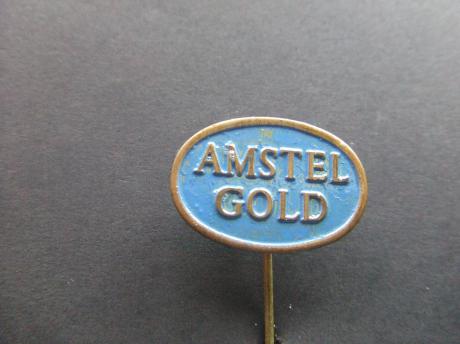 Amstel gold bier, blauw logo